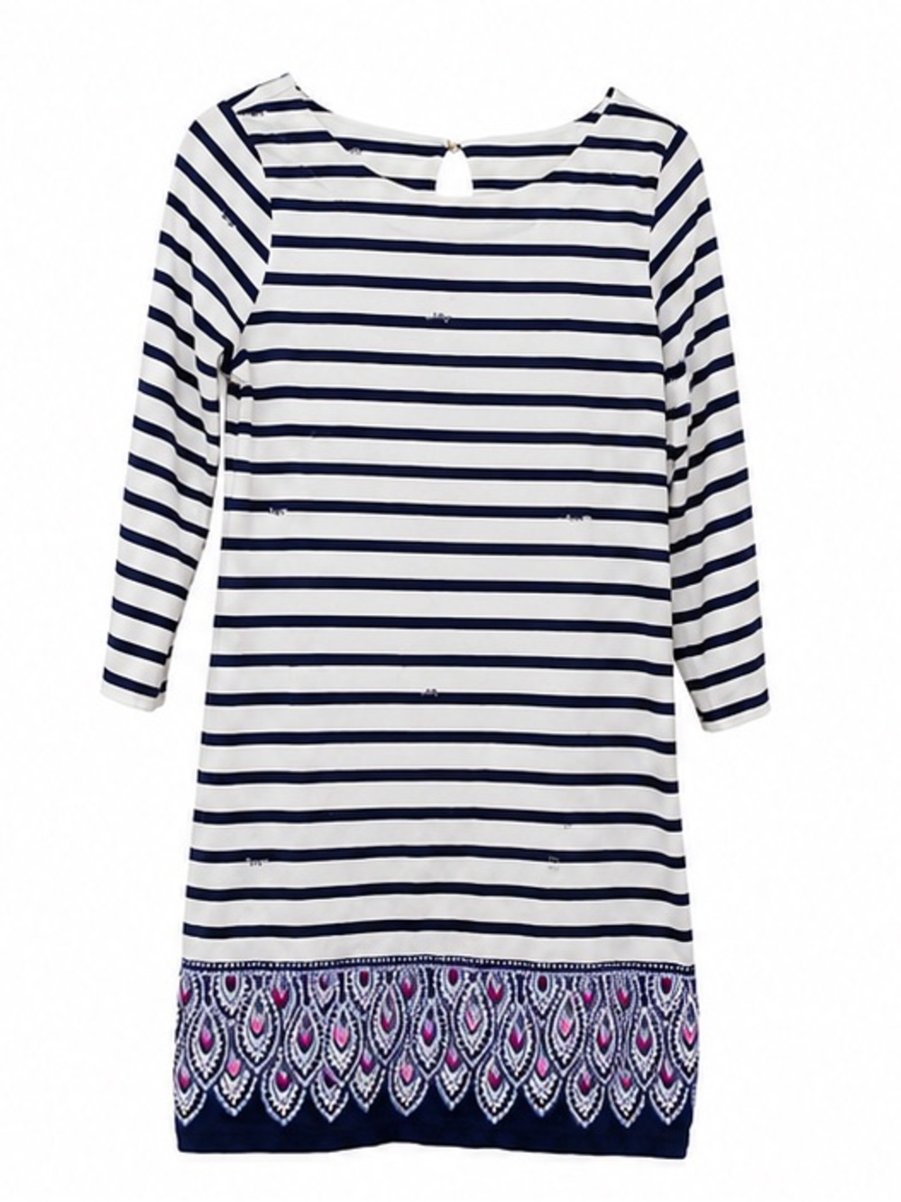 Lilly Pulitzer Navy & White Striped Sleeve Tunic Dress